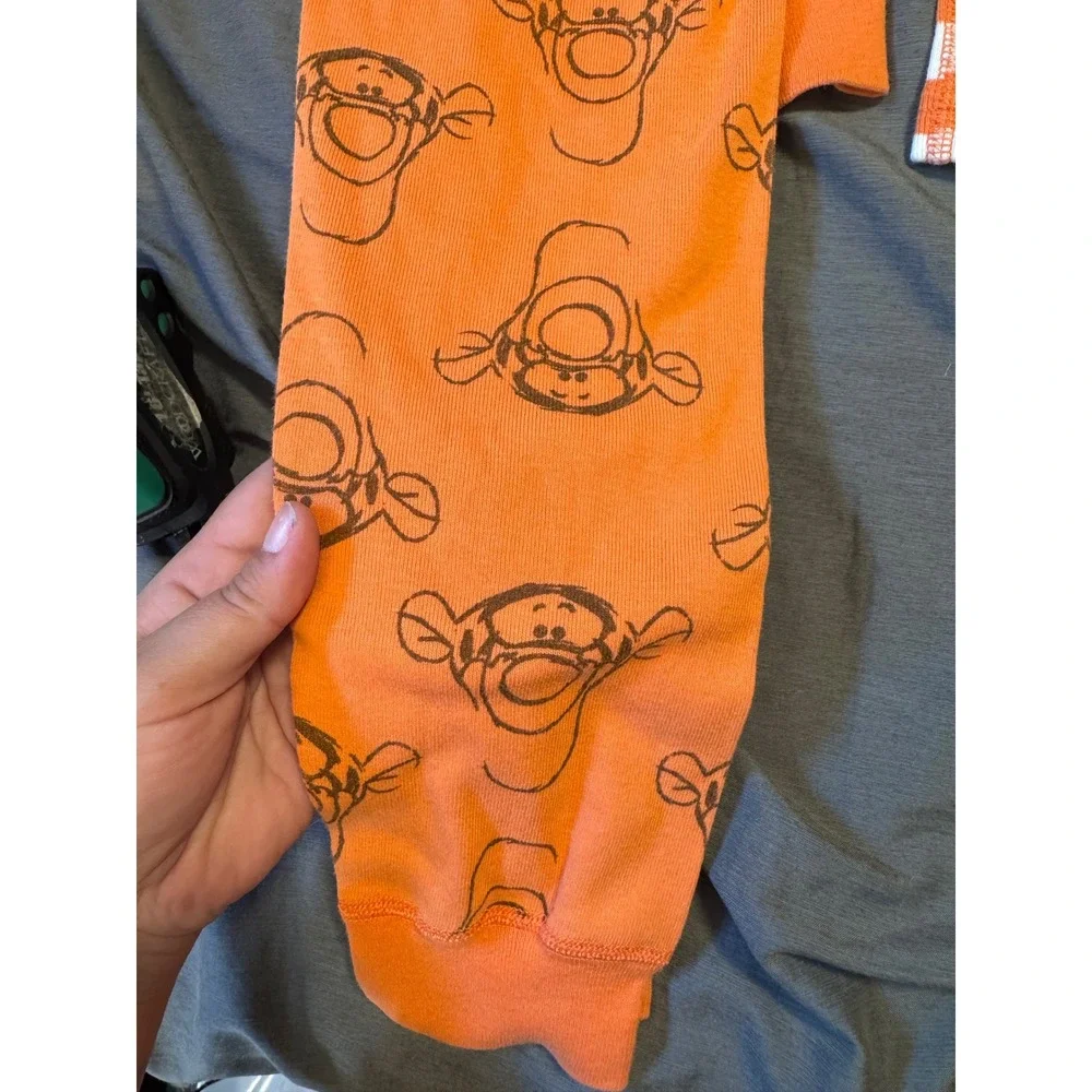 Hanna Andersson Disney Tigger Organic Cotton Pajama Set Orange White Kids Size 8